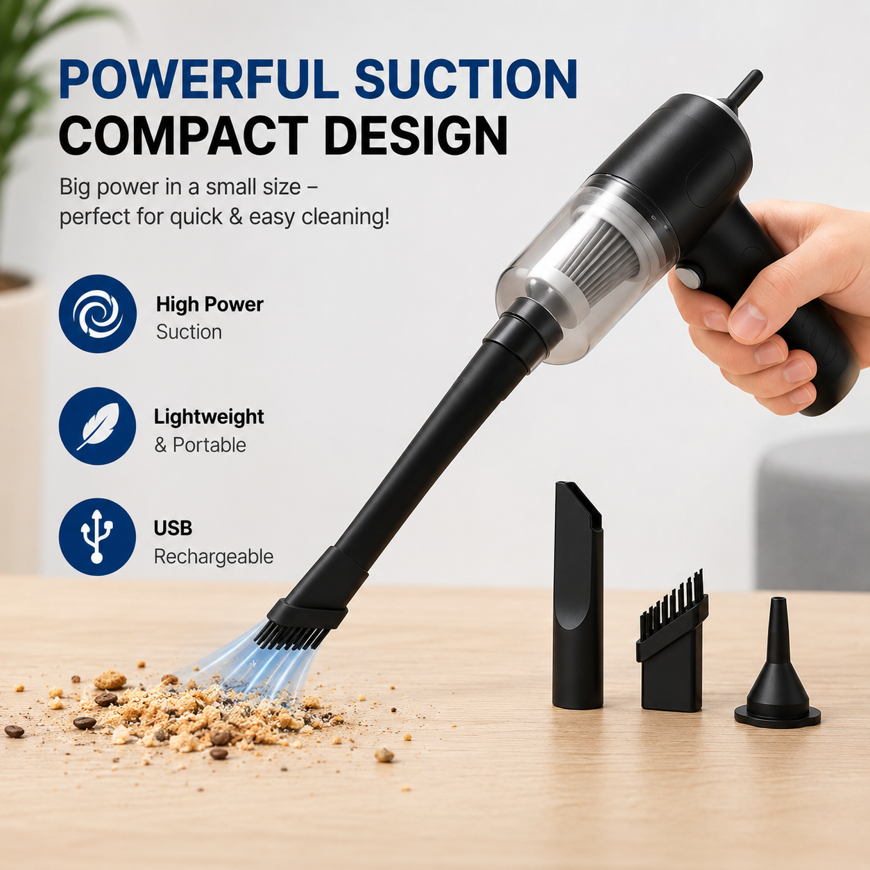 3 In 1 Car Vacuum Cleaner