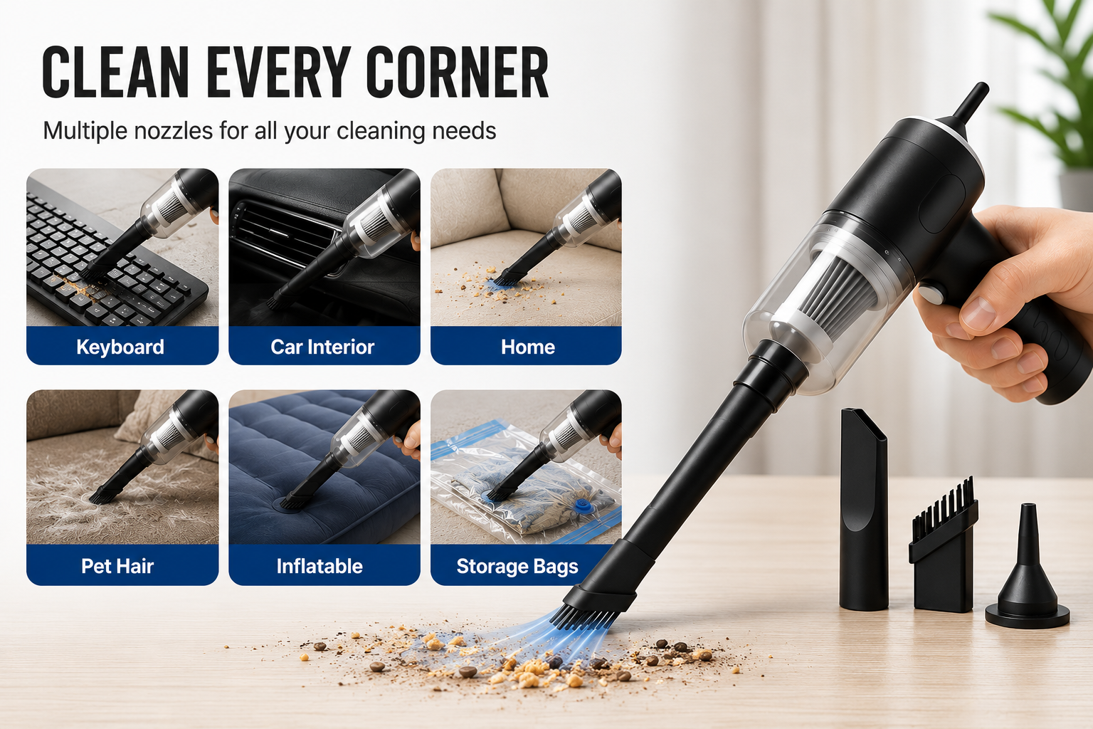 3 In 1 Car Vacuum Cleaner