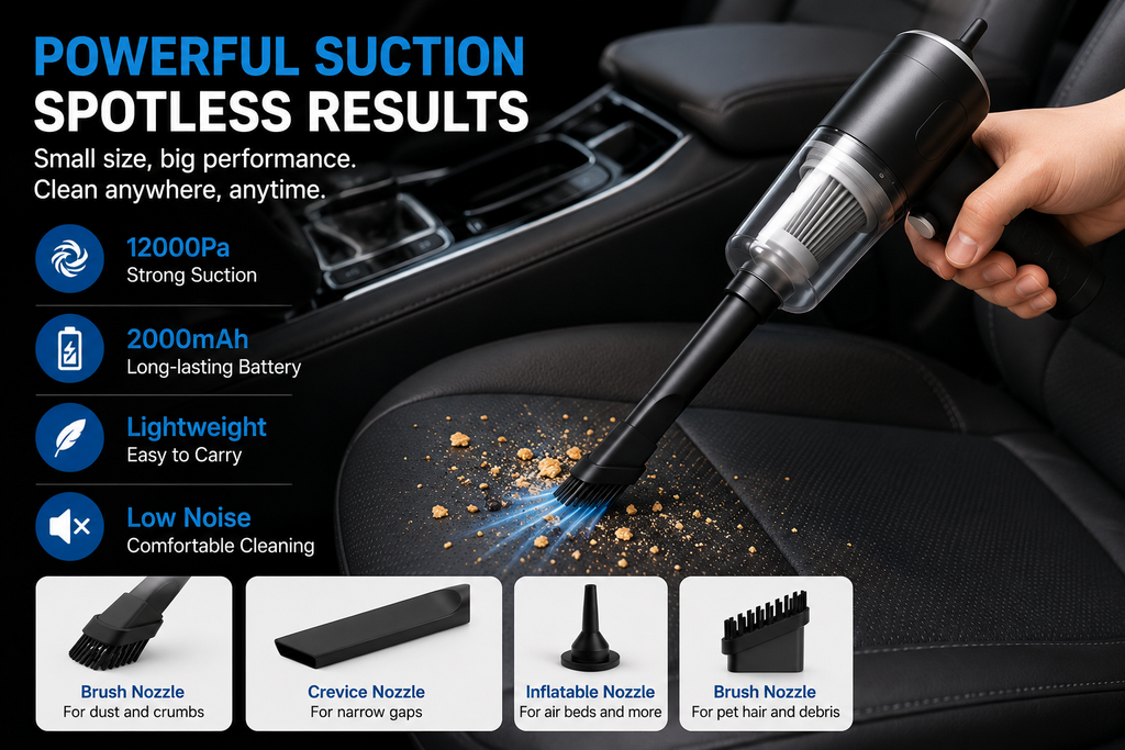 360° Magnetic Car Phone Mount with Strong Suction Base