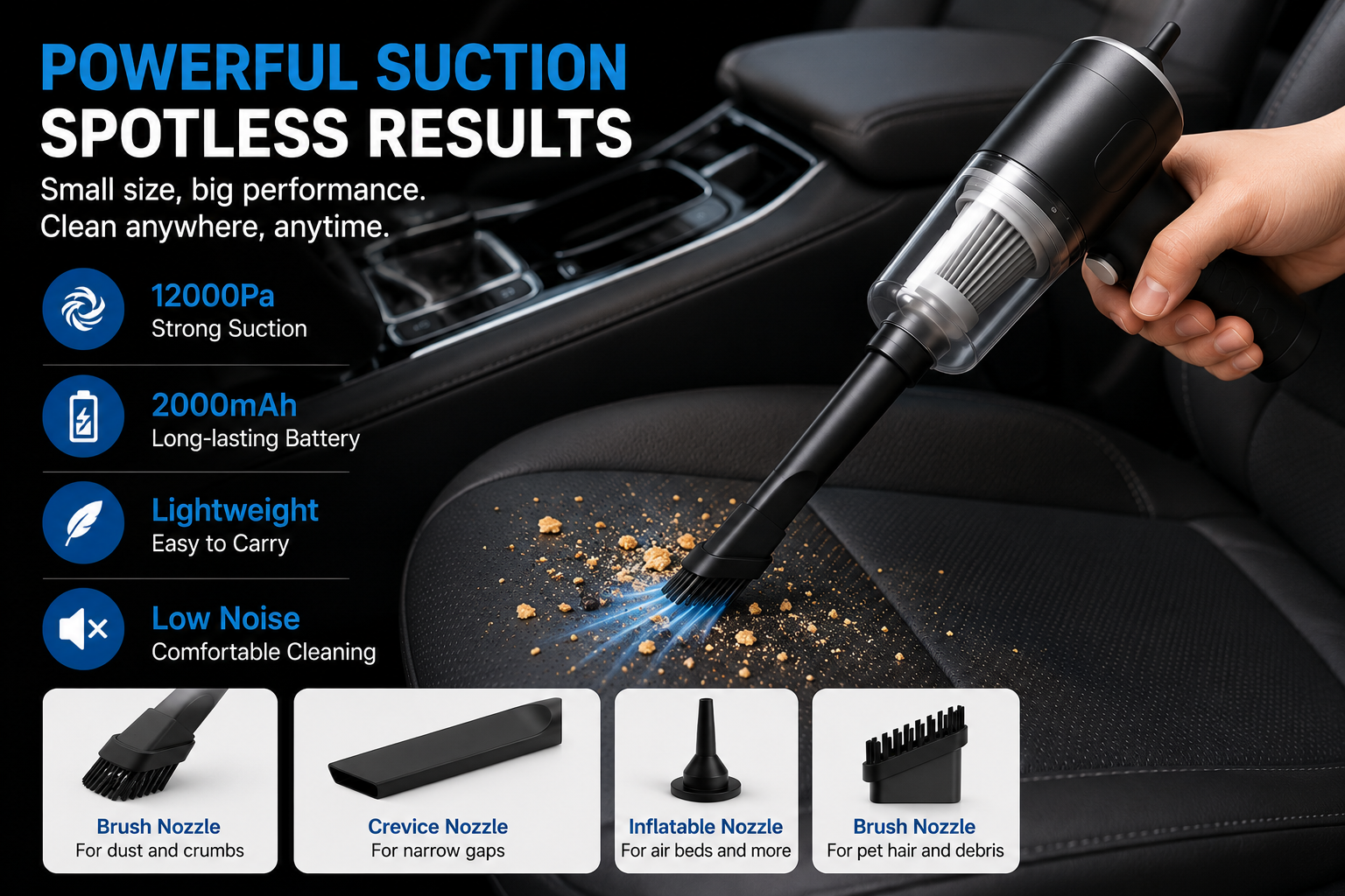 360° Magnetic Car Phone Mount with Strong Suction Base