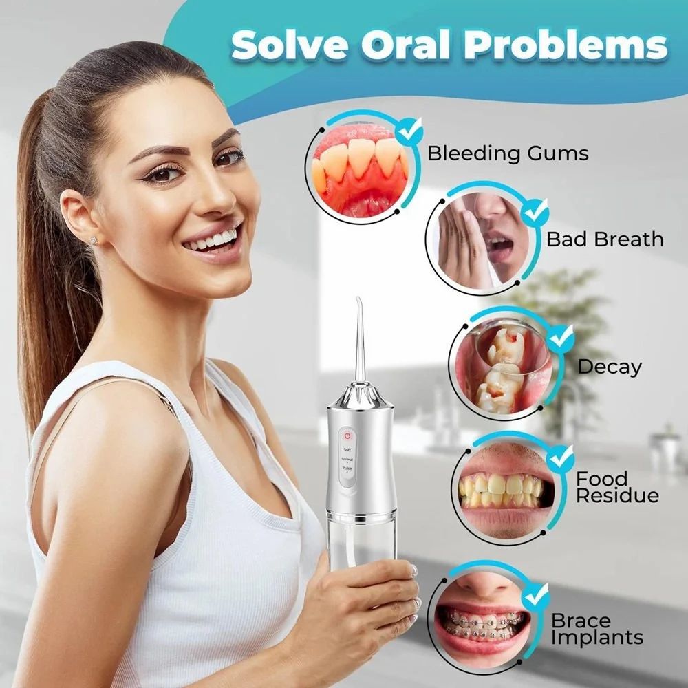 Water Dental Flosser Portable Oral Irrigator Cordless Flosser Portable Cordless Teeth Cleaner